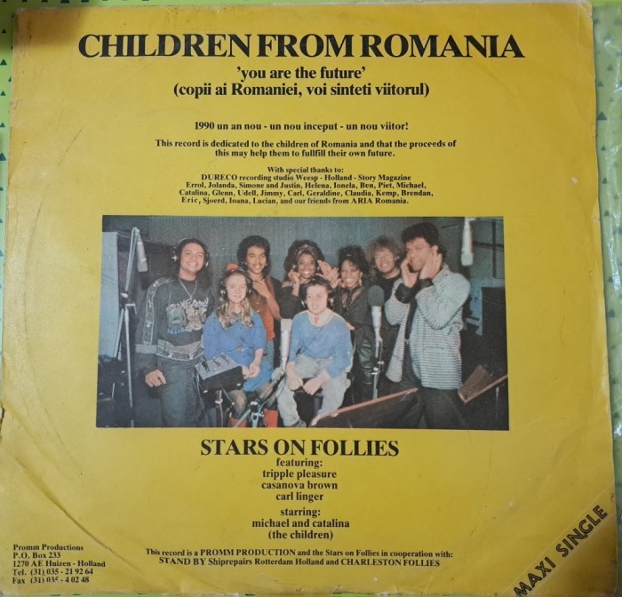 Disc Vinil Stars On Follies / Doru Căplescu - Children From Romania - You Are The Future 22 (12&quot;, Maxi) Electrecord-ESE 03786