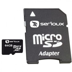 Micro Secure Digital Card Serioux, 64GB UHS-I, SFTF64AC10, Clasa 10 foto