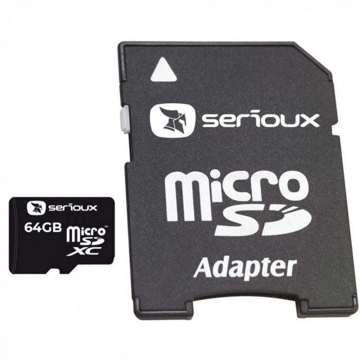 Micro Secure Digital Card Serioux, 64GB UHS-I, SFTF64AC10, Clasa 10