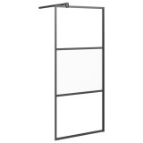 Cumpara ieftin Perete cabina dus walk-in negru 80x195 cm Sticla ESG semi-mata