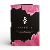Parfum cu feromoni pentru femei OBSESSIVE Floral-Woody, note de lemn de cașmir, chihlimbar alb și iasomie marocană, roz, 1 ml