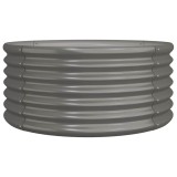 Cumpara ieftin Jardiniera gradina gri 80x80x36 cm otel galvanizat
