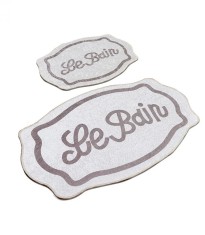 Set 2 Covorase baie Le Bain, 60 x 100 cm, 50 x 60 cm, Antiderapant, Bej