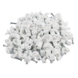 Cumpara ieftin Clema pentru cablu, alb, 5 mm, 100 buc / set