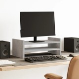 VidaXL Suport de monitor, gri beton, 50x27x20 cm, lemn prelucrat