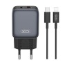 Incarcator Retea Cu Cablu Lightning XO Design L156, 30W, 3A, 1 x USB-A - 1 x USB-C, Negru, Apple