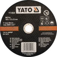 Disc debitat metale 180x1.5x22 mm YATO foto