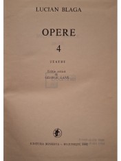Lucian Blaga - Opere, vol. 4 - Teatru (Editia: 1991) foto
