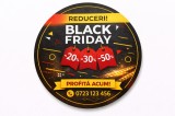 Panou promoțional rotund Black Friday pe PVC Forex 3 mm