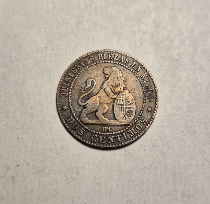 Spania 2 Dos Centimos 1870