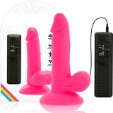 Dildo Realist cu Telecomanda, Vibratie Ajustabila, Vene Proeminente, Fara BPA, Ventuza Puternica, Portabil, Flexibil, Compatibil Centura, pentru Senza