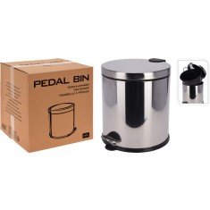 Cos de Gunoi cu Pedala, 20L, Otel Inoxidabil