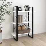 Gossi biblioteca, alb, 80x30x105 cm, pal