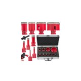 Set carote diamantate, 6-68 mm, HEX, M14, 9 piese, Red Technic