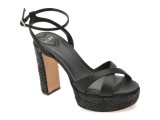 Sandale elegante ALDO negre, ROSINE 007, din material textil