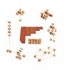Set Constructii Lemn Natural 60 Piese, Joc Indemanare, Abilitati, Concentrare, Memorie, 6+ Ani