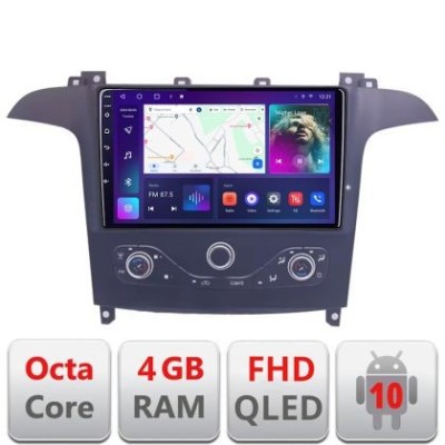 Navigatie Ford S-max 2006-2014 dedicata Android QLED octa core 4+64 4G DSP FHD carplay android auto radio gps internet Android KIT-smax-navi+EDT-E309v foto