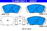 Placute Frana ATE 13.0460-5647.2 Hyundai Kia Cee&#039;d i40 ix35 Kona Optima Sportage Tucson Xceed