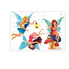Sticker Decorativ 3 Zane Ursitoare, 50 x 70 cm, Autoadeziv, Premium, CBD CORAL BEST DEALS Albastru Caraibe 50 cm 70 cm 50 cm Albastru Caraibe 1 Folie