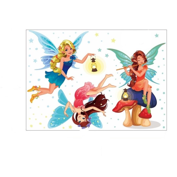 Sticker Decorativ 3 Zane Ursitoare, 50 x 70 cm, Autoadeziv, Premium, CBD CORAL BEST DEALS Albastru Caraibe 50 cm 70 cm 50 cm Albastru Caraibe 1 Folie