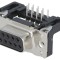 Conector D-Sub 9 pini mamă 90&deg;