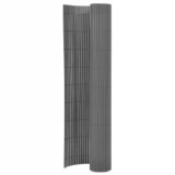 vidaXL Gard pentru grădină cu 2 fețe, gri, 90x400 cm
