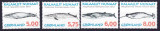 DB1 Fauna Marina Balene Groenlanda 1997 4 v. MNH, Nestampilat