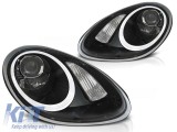 Kit de faruri xenon de tuning potrivit pentru Porsche Boxster/Cayman 987 2005-2008 cu baza neagra, stanga si dreapta Performance AutoTuning