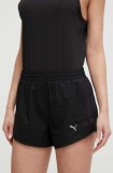Puma pantaloni scurți de alergare Favourite Velocity culoarea negru, uni, medium waist 523178