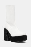 Koi Footwear botine culoarea alb, cu toc drept, GT1