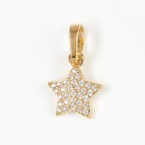 Pandantiv stea placat cu aur 14 k