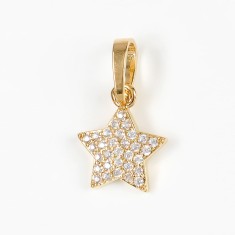 Pandantiv stea placat cu aur 14 k