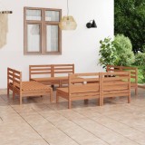 vidaXL Set mobilier de grădină, 8 piese, maro miere, lemn masiv de pin 3082415