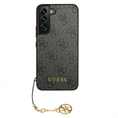 Husa de protectie telefon Guess pentru Samsung Galaxy S23+, 4G Charm, Piele ecologica, Gri