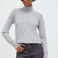 Answear Lab pulover femei, culoarea gri, light, cu guler