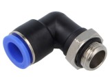 Racord Push-In 90&deg; M16x1,5 PNEUMAT 0,95-15bar Cod 125.M16X1,5-12
