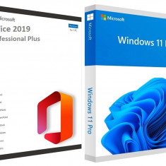 DVD-uri noi pachet Windows 11 Pro + Office 2019, licenta originala RETAIL