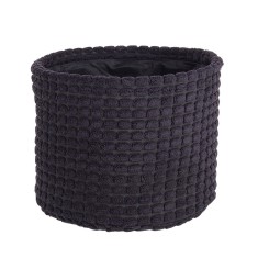 Cos depozitare textil negru 19x16 cm