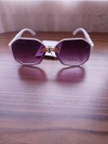 Ochelari de soare eleganți albi - Ramă hexagonală - Noi cu etichetă - Protecție UV400