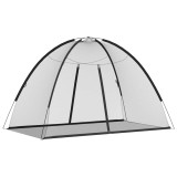 Plasa tantari Mongolia cu usi, 220 ochiuri negru 200x120x130 cm
