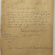 Mihail Celarianu - document vechi - manuscris, semnatura olografa