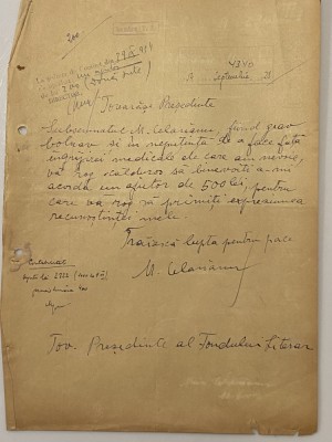 Mihail Celarianu - document vechi - manuscris, semnatura olografa foto
