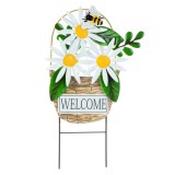 Stick decorativ metalic, Cos cu margarete, 55cm, CMCLASS
