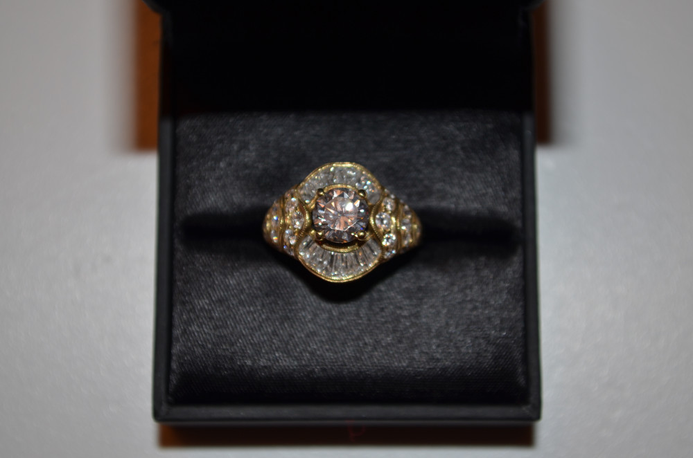 INEL AUR 18K + 1 Diamant = 1ct + 68 Diamante = 1.06ct - Vintage ! | arhiva  Okazii.ro