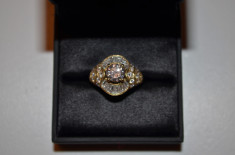 INEL AUR 18K + 1 Diamant = 1ct + 68 Diamante = 1.06ct - Vintage ! foto