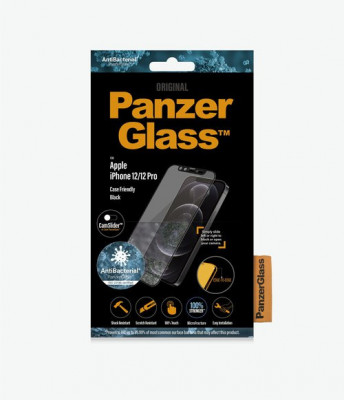 PanzerGlass - Geam Securizat Case Friendly CamSlider AB pentru iPhone 12 ?i 12 Pro, black foto