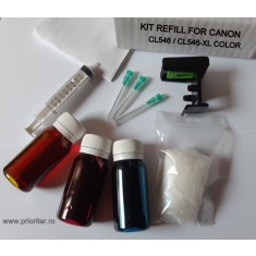 Kit refill reincarcare cartuse Canon CL-546 CL-546XL color CL546 imprimante