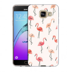 Husa Samsung Galaxy C7 C7000 Silicon Gel Tpu Model Flamingo Pattern foto