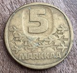 C50 - Moneda foarte veche - Finlanda - 5 markka - 1985
