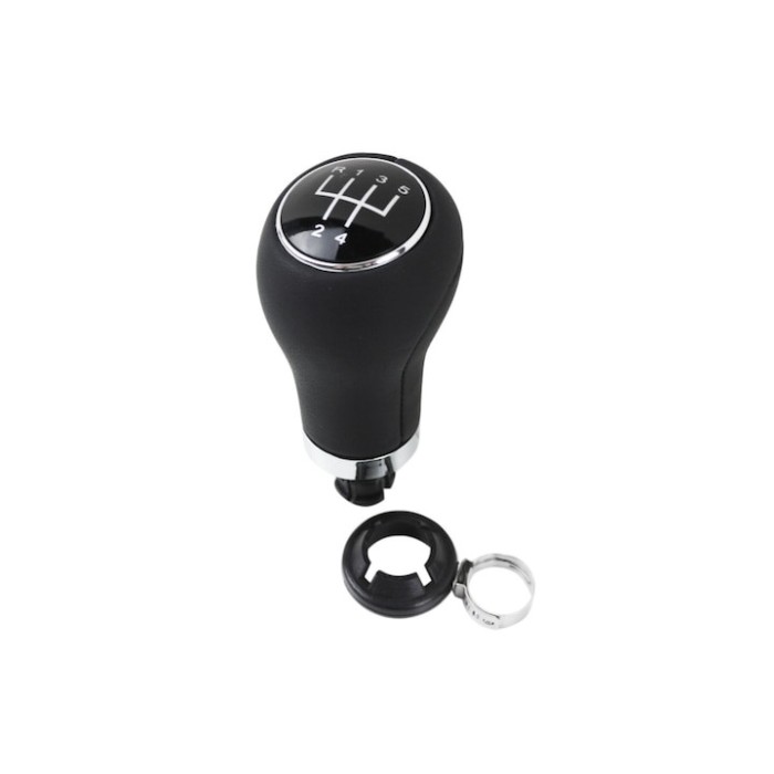 Nuca schimbator Emzone pentru Audi A4 B7 B8 A5 8T Q5 8R, 5 trepte, piele neagra